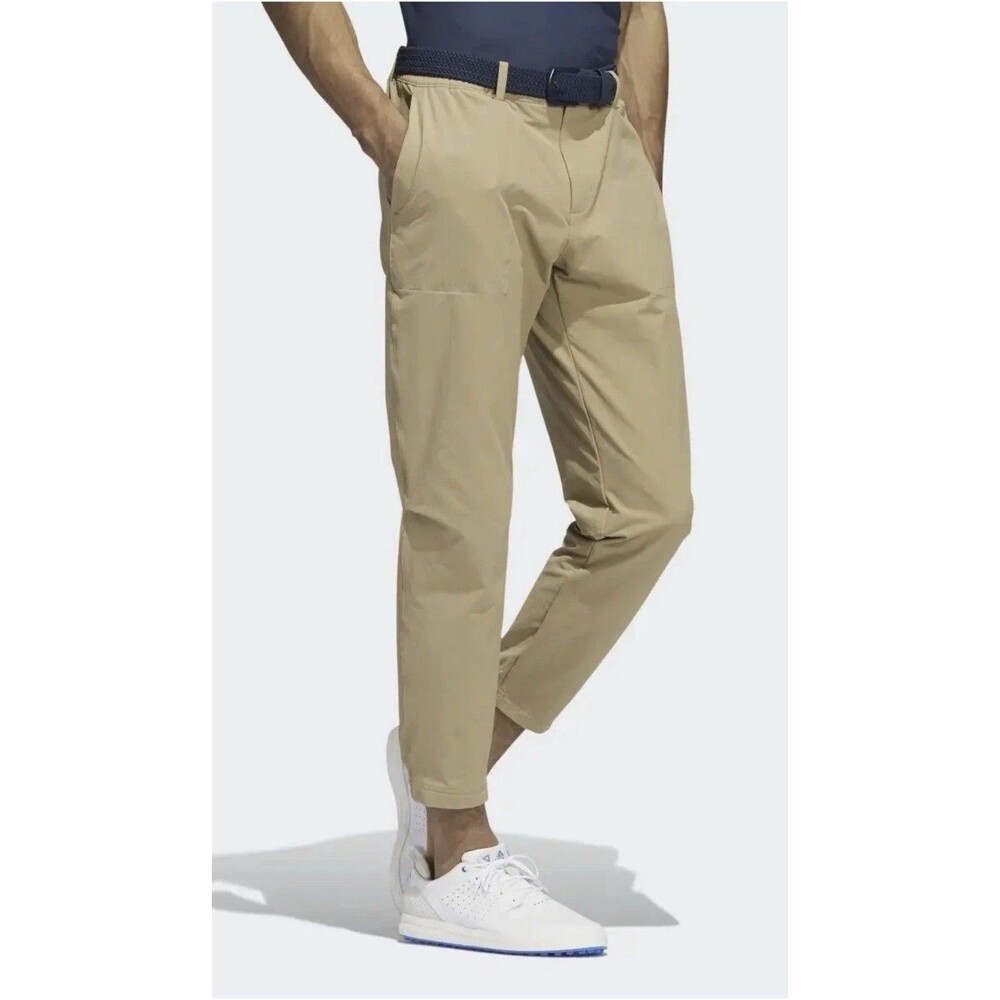 ADIDAS Commuter Pants Khaki 33x34 NEW Work Performance Golf Active Casual Sporty